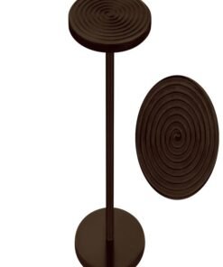 ZYBT Pedestal Side Table,10.24" Natural Wood Round Coffee Table, Drink Table Pedestal, Coffee Tables for Small Spaces, Martini Tables, Round Cocktail Small Side Tables for Living Room(Black)