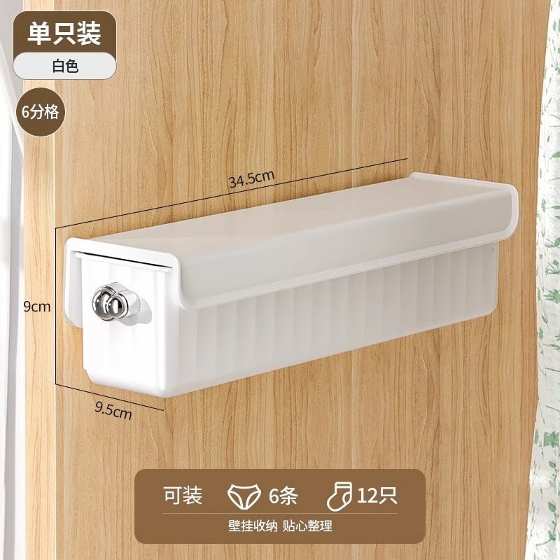 Underwear Underwear Socks Three-In-One Storage Box Plastic With Lid Split Wall-Mounted Fiting Box Wardrobe Home Artifact