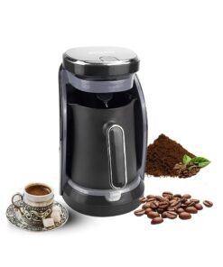 SONASHI 500W Turkish Coffee / Espresso Maker | 400 ML | Brew Upto 4 Cups | One-Touch Operation | Light & Sound Indicator | Overheat Protection |  | Ideal for Office & Home | STCM-4962 Silver/Black 0.4 L 500 W STCM-4962 Multicolour