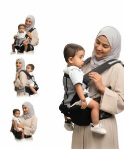 BAYBEE Neonest Hip Seat Baby Carrier for 0 to 3 Year Baby | Baby Carrier for New Born with 6 Carry Position | Adjustable Hands Free Baby Carry Bag with Lumbar Support & Wide Seat Cushion | Babies Kangaroo Bag with Multi Storage Packet & Breathable Mesh Fabric Black