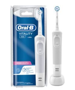 Oral-B Vitality 100 Sensi Ultra-Thin Rechargeable Electric Toothbrush, 1 Count Brown 41mm