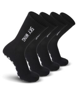 SKY WING Soccer Socks for Men & Women  Knee High Football & Softball Sports Wicking Non-Slip Athletic Long Socks 1/2/3/4 Pairs