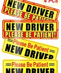 4 Pcs New Driver Magnet Sticker for Car New Driver Vehicle Safety Signs Automobile Bumper Stickers Car Exterior Accessories