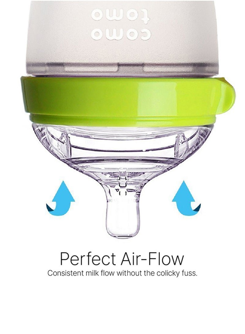 comotomo Pack Of 1 Nature Feel Baby Feeding Bottle 250ml - Green - Image 4
