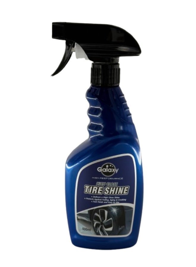 Galaxy Tire Shine Spray for Cars – Deep Black Wet Look & Long-Lasting Gloss | Protects from Dust, Fading & Cracks | Easy Spray Application for Instant Shine
