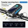 STL Reachargable Bike Lights, Bicycle Front Headlight for Night Ridding, Dual Lamp Solor Charging & Easy to Install for Phone Charging (Blue)