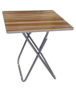 Folded Table with Aluminum Frame 60x60 cm Square