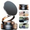 Super ZYouth New Vacuum Magnetic Car Phone Mount - 360° Rotating Foldable Dashboard Suction Cup Phone Holder with N54 Strong Magnet, Universal Compatibility for Smartphones (Black)
