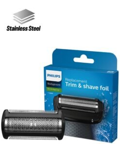 Philips Bodygroom Replacement Foil TT2000/43,Fits Series 3000, 5000 & 7000,Hypoallergenic Foil, Waterproof,Replace Every 12 Months for Best Results Black/Silver