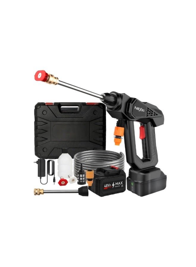 ACLIX 25V 15A Cordless Portable High-Pressure Washer Machine – Compact Black Power Cleaner with 30Bar Pressure for Efficient Outdoor Cleaning (21.5 x 21 x 15.5 cm)