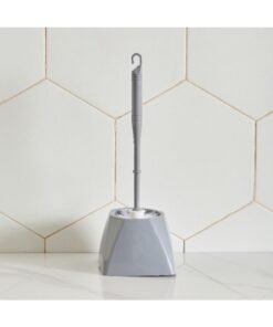 Home Box Toilet Cleaning Brush Set in Gray