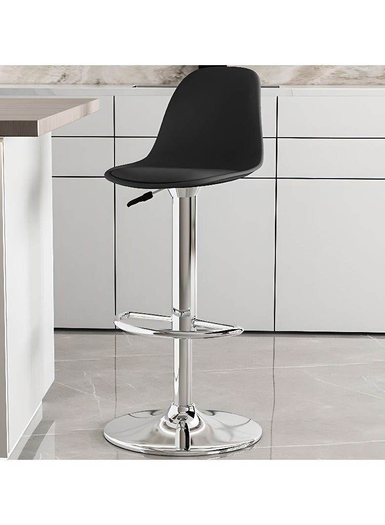 DubaiGallery Bar Stools Nordic Bar Chair Luxury Home Bar Stool Metal Legs with Velvet Cushion High Chair Bar Chair Back Bar Stoola Bar Chairs
