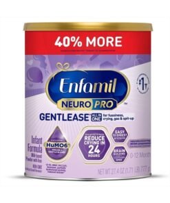 Enfamil NeuroPro Gentlease Baby Formula, Brain Building DHA, HuMO6 Immune Blend, Designed to Reduce Fussiness, Crying, Gas & Spit-up in 24 Hrs, Has Prebiotics to Promote Softer Stools, 27.4 Oz Can