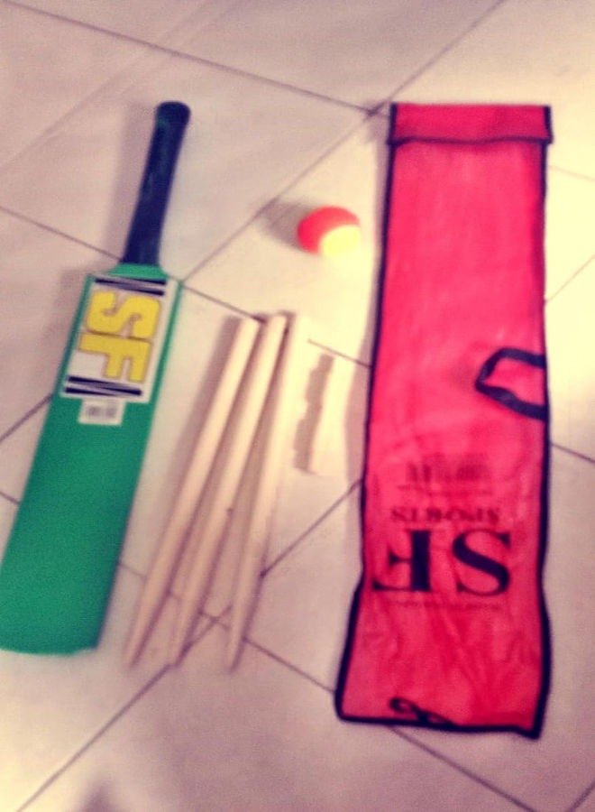 SF Popular Willow Cricket Bat with Tennis Ball, with Wickets and Bat Cover Combo for All Tennis Ball Cricket Bat for kids