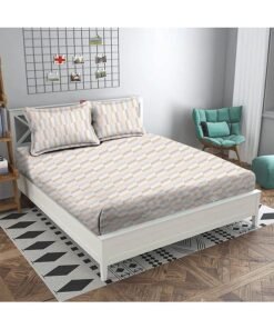 Danube Home Albany King Bed Fitted Sheet Set 180x200+30 cm/50x75+15 cm Rattan Beige | 80 Cotton; 20 Lyocell Bedding Set For Bedroom
