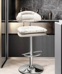 Bar Stools Adjustable Armless Swivel PU Leather Barstools , Metal Counter Height Stools, Kitchen Island Breakfast Bar Chairs