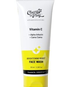 Chemist at Play Brightening Boost Face Wash with 30x Vitamin C | Cleans Oil & Dirt | Fades Dark Spots | Boosts Radiance | For All Skin Types | For Men & Women | Vegan | SLS & Paraben Free | 100 ml