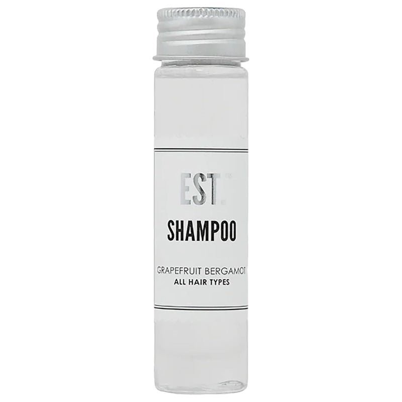 world amenities EST Shampoo with GrapefruitBergamot fragrance BiodegradableRecyclable Bottle with Screw Top 141oz 40ml Pack of 48