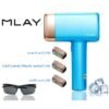 MLAY 2022 Updated T14 IPL Laser Painless Hair Removal Device With AC SR Lamp 3℃ Cold Compress/5-Levels/500000 Pulses Sky Blue