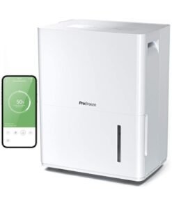 Pro Breeze 30l a Day Smart Dehumidifier with Wifi App Control, Digital Humidity Display, Continuous Drainage, 24 Hour Timer and Auto Defrost Function, Ideal for Damp Condensation