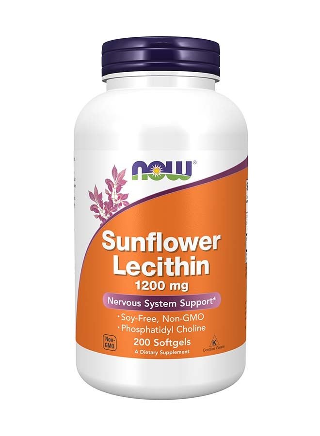 now Sunflower Lecithin 1200Mg 200 Softgel