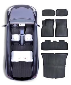 CHIYLE 2025 2026 New Tesla Model Y Juniper Floor Mats,2026 Tesla Model Y all weather floor mats, Front trunk Trunk Mat Rear Cargo Liner,Tesla Model Y Accessories 2025 2026(6 PCS)(Only Fit 2025 2026 New Tesla Model Y Juniper)