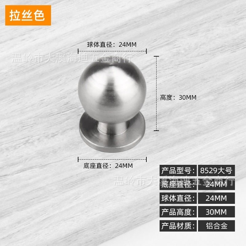 Nordic Modern Light Luxury Simple Round Solid Zinc Alloy Single Hole Drawer Japanese Style Wardrobe Door Cabinet Small Handle