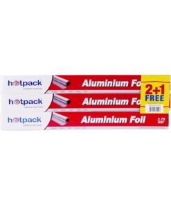 Hotpack Aluminium Foil 45cm X 3.75 Metre 11 Micron 2+1 Free Offer Pack
