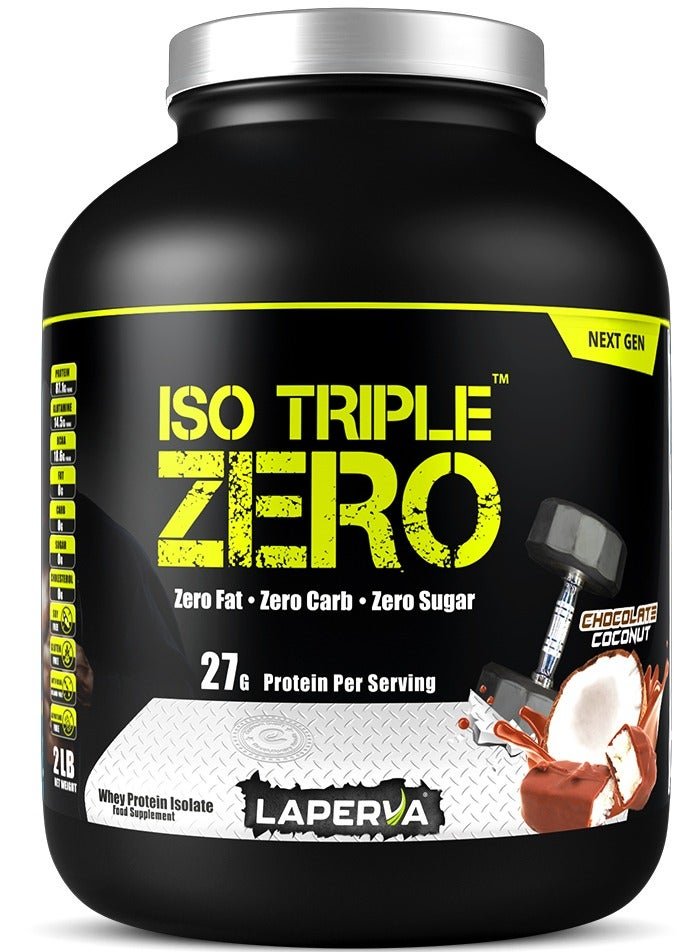 Laperva Iso Triple Zero Next Generation , 27g Isolate Whey Protein, Chocolate Coconut, 2 LB
