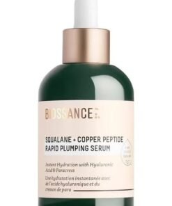 BIOSSANCE Squalane + Copper Peptide Rapid Plumping Serum, Powerfully Hydrating Face Serum that Instantly Plumps and Firms with Collagen Boosting Copper Peptides, 50ml / 1.69 fl oz
