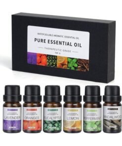 SKY-TOUCH Essential Oils Set, Premium Pure and Natural Oil, for Oil Diffusers, 6 pcs x 10 mL