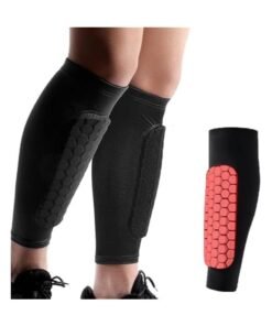 TRASSLE Soccer Shin Guards Shin Pads for Kids Youth Adult, Calf Compression Sleeve with Honeycomb Pads, Support for Shin Splint Baseball Boxing Kickboxing MTB, Lightweight