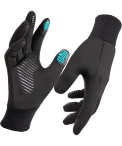 Arabest Cycling Gloves for Men Women, Waterproof Windproof Anti-Slip Touchscreen Thermal Sports Gloves for Driving Hiking Bike Cycling Running (Black)