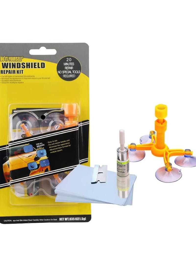 ELTRAZONE Auto Glass Rock Chip Repair Kit – Fix Star, Horseshoe, Bull’s Eye Chips & Cracks, Quick & Easy DIY Windshield Repair, Professional Results, No Replacement Needed