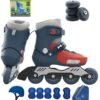 Draxon Pro Roller Skates for Kids Adjustable with Light Up Wheels, Fun Illuminating for Boys Girls, Rollerskates for Kids Beginners, Suitable for Indoor Outdoor