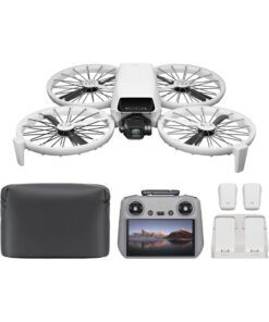 dji Flip Fly More Combo With RC 2 Screen Remote Controller, 4K UHD Camera Drone for Adults, Palm Takeoff, 3 Batteries for 93-Min Flight Time, MOIAT Certified-UAE Version with Official Warranty Support
