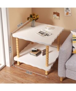 XiuWoo End Table 2-Tier Open Shelf Small Bed Side Table Space-Saving Nightstand Decor Easy Assembly Bathroom Furniture Mini Table for Entryway Bedroom College Dorm Small Space Natural