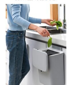 Haidue 9L Kitchen Compost Bin For Counter Top or Under Sink Hanging Small Trash Can With Lid