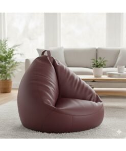 Harmony Home Trio Leather Bean Bag Sofa Chair – Comfortable & Stylish Seating for Living Room, Bedroom & Lounge (Mahroon)