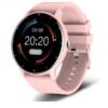 LIGE Bluetooth Smart Watch, Life Waterproof All In One Fitness Watch, Quick Charging Comfortable Smart Wrist Bracelet With Instant Notifications, (1pc, Pink, Silicone Strap)