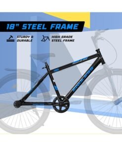 ENDLESS  High Carbon Steel Mountain Bike|18 Inch Frame Size | 26 Inch Wheel Size | Single Speed | Dual Disc Brakes | Bike For Men & Women | Black Blue Color - Image 4