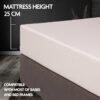 EASELIVING Memory Foam Mattress - 100 x 200 x 25 cm | Plush Spring-Free Mattress with Pressure Relief | Breathable Zip Cover, Adaptive Foam Base | Ideal for Side Sleepers