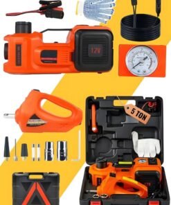 Rock Pow 12V 5 ton car electro-hydraulic jack set with air pump multi-function 4 in 1 suitable for all car models