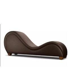 R2R FURNITURE Comfortable S-Shape Sofa-Chair, Loveseat Bonded Stretch. (DARK BROWN)