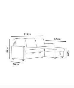 Alternative view of MAF furniture Diwan Sofa Cum Bed With Cushions L-Shaped Storage Space | Convertible Living Room Furniture Maf-S05- Brown