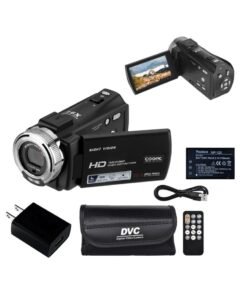 COOPIC V1000 3’’ TFT, Anti-Shake, 270° Screen Rotation, Full HD 1080P Digital Video Camera | 30MP Photo, 16X Zoom, Night Vision, Compatible with Windows XP/7/8/10 for Photography and Videography