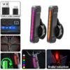 ZONIX Smart Brake-Sensing Bike Tail Light, Auto Warning Light when Braking, 9 RGB Modes, USB-C Fast Charge, IPX4 Waterproof, Digital Battery Indicator for Road, Mountain & Night Cycling