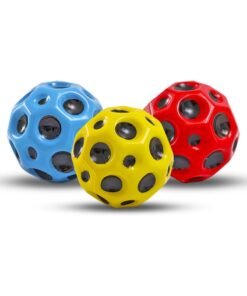 Toyland 3 Pack Space Moon Balls, Super High Bouncing Ball, Pop Sounds Meteor Space Ball, Pop Bouncing Ball Rubber Bounce Balls for Kids Adults, Sport Training Ball