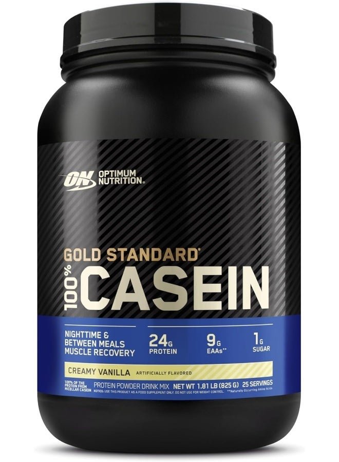 Optimum Nutrition Gold Standard 100% Micellar Casein Protein Powder, Creamy Vanilla, 1.81 Lbs, 25 Servings