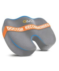 Golden Apple Market Orthopedic Memory Foam Seat Cushion Non-Slip Design for Back Pain Tailbone & Sciatica Relief Perfect for Office Chair Car Seat Travel Wheel chair Ergonomic for Healthy Posture Long Sitting Seat